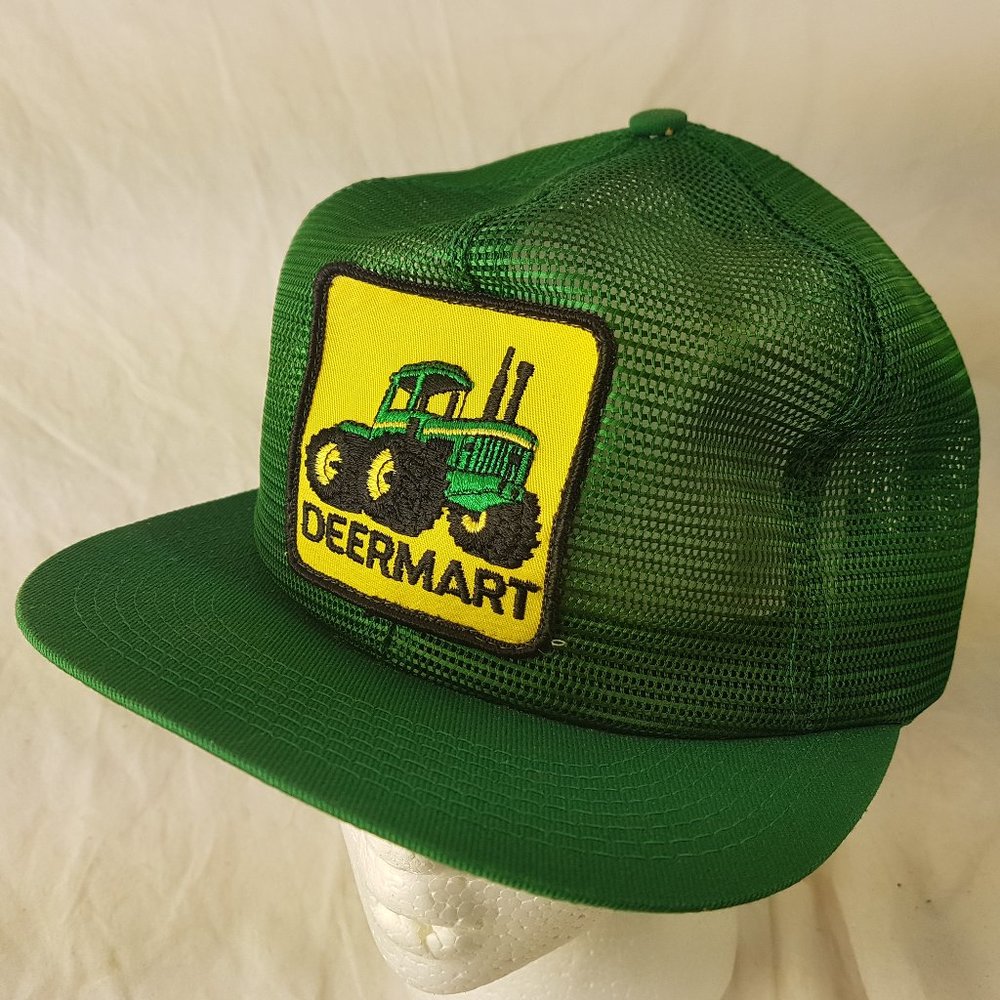 DEERMART John Deere Trucker Hat Snapback Baseball Vintage 80s Patch Cap MESH